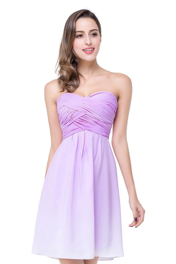 A-line Strapless Chiffon Prom Dress with Draped