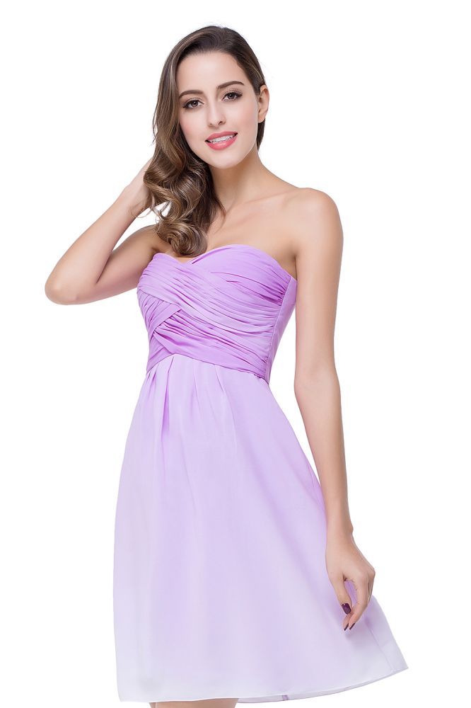 A-line Strapless Chiffon Prom Dress with Draped