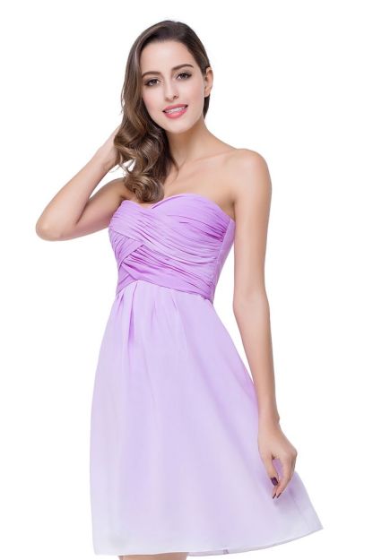 A-line Strapless Chiffon Prom Dress with Draped
