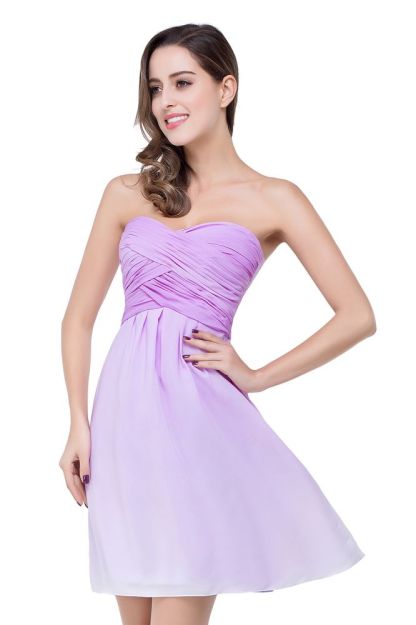 A-line Strapless Chiffon Prom Dress with Draped