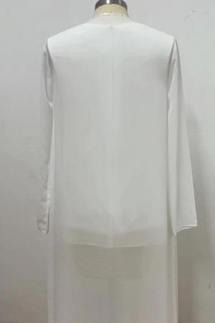 Amazing Two Pieces Mother of The Bride Suit Chiffon Scoop Bridesmaid Dresses