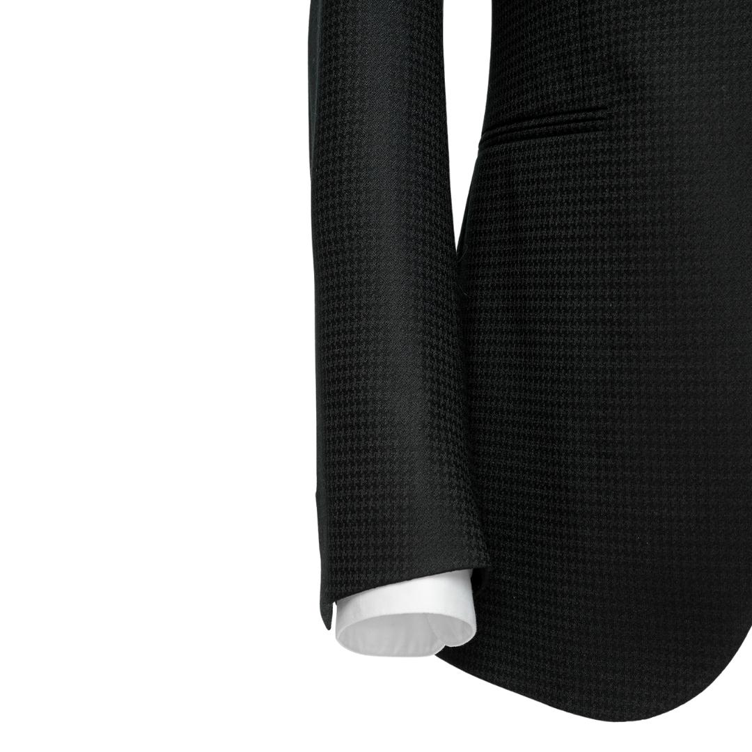 Formal Black Shawl Lapel Three-Piece Suit for Weddings