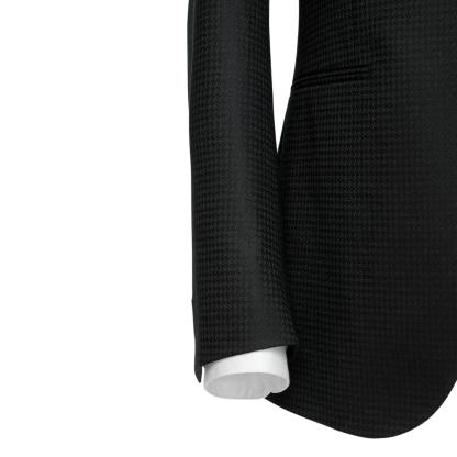 Formal Black Shawl Lapel Three-Piece Suit for Weddings