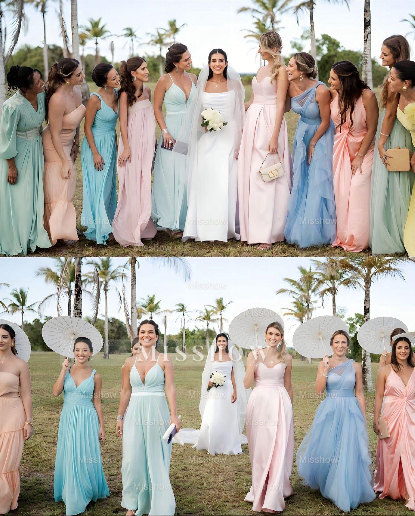 Beautiful White A-Line Strapless Sleeveless Simple Floor-Length Satin Wedding Dresses With Ruffles