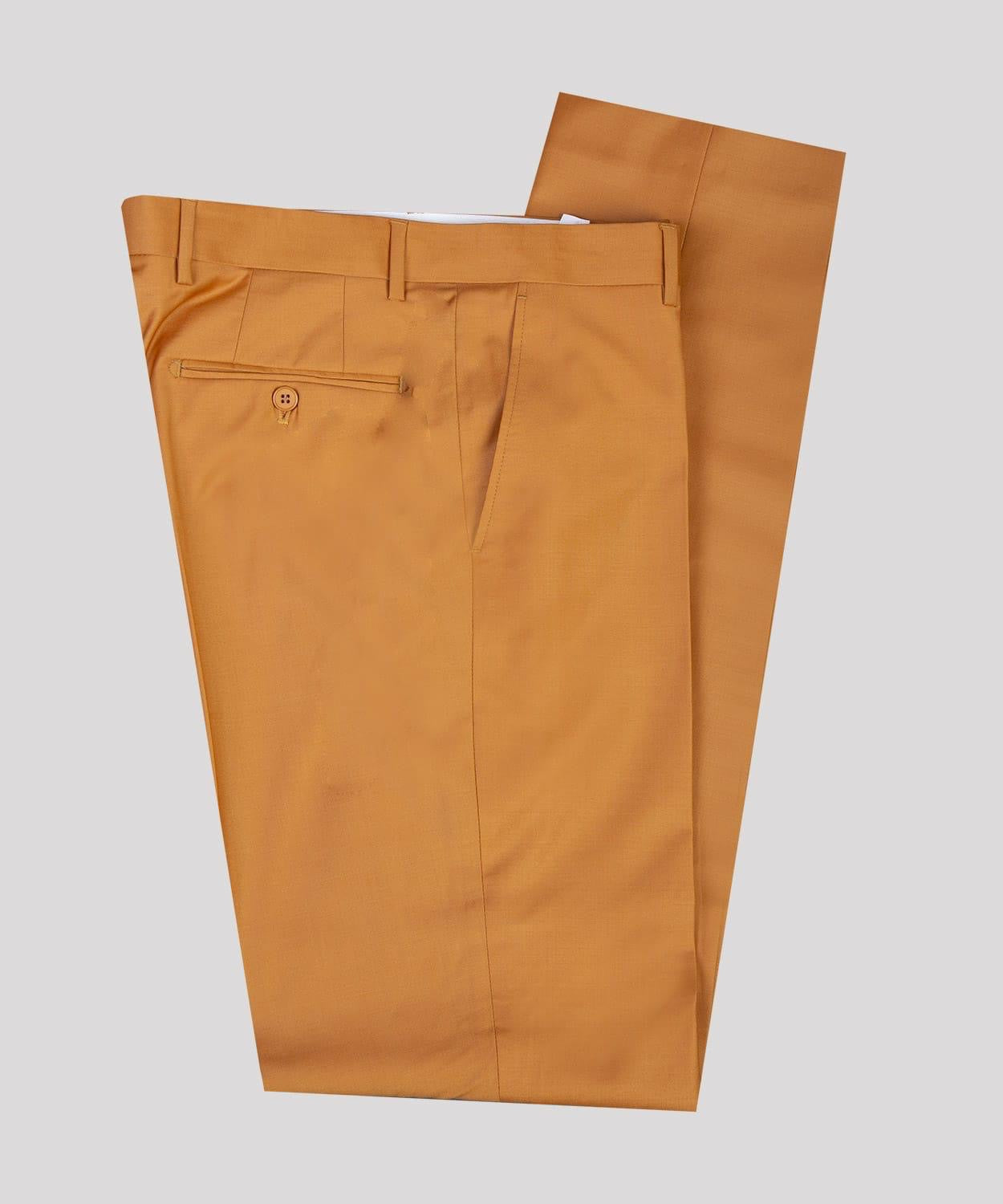 New Dark Yellow Peak Lapel Three-Piece Fashionable Men’s Suits