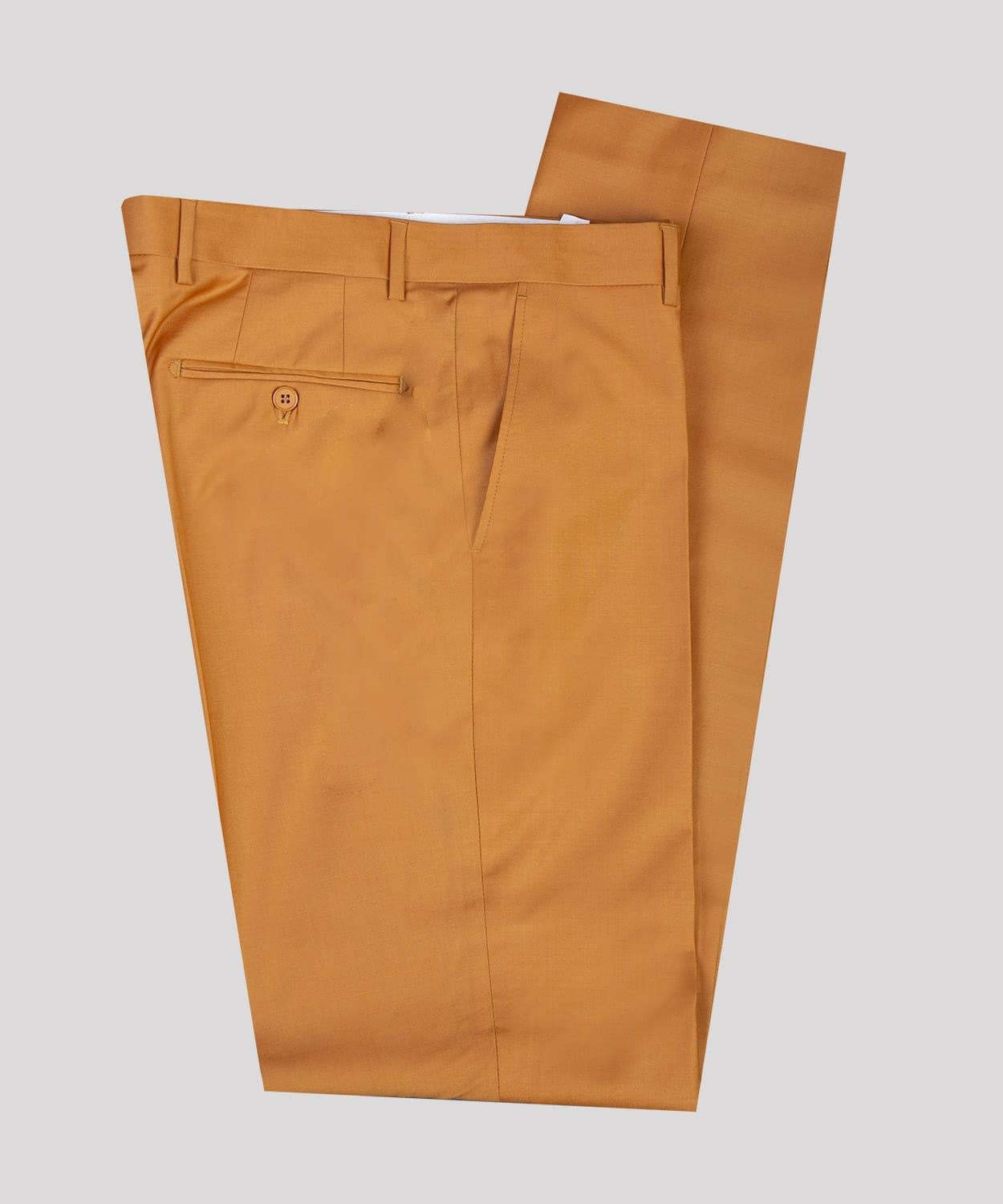 New Dark Yellow Peak Lapel Three-Piece Fashionable Men’s Suits