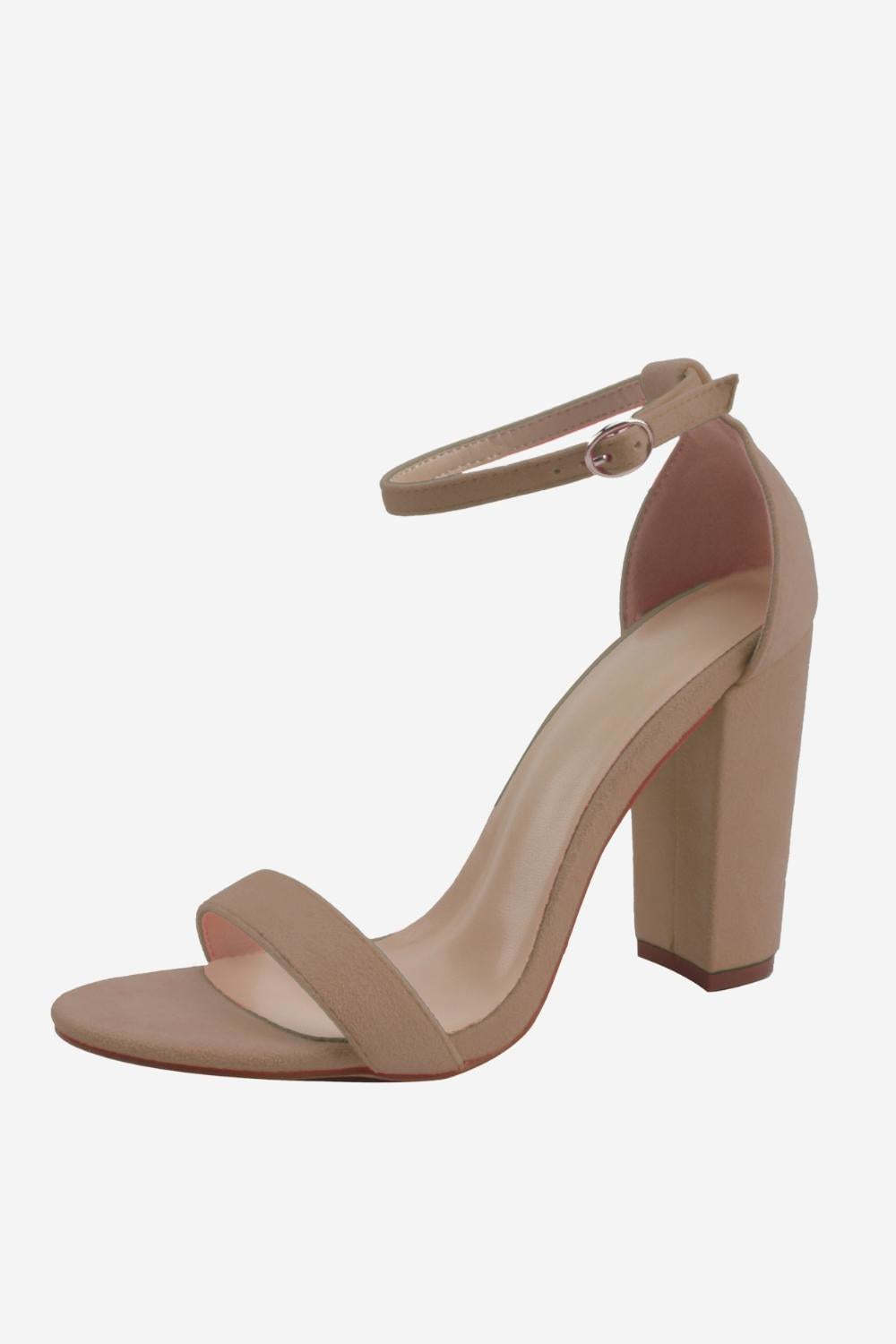 High Heel Sandals with a Single Chunky Strap
