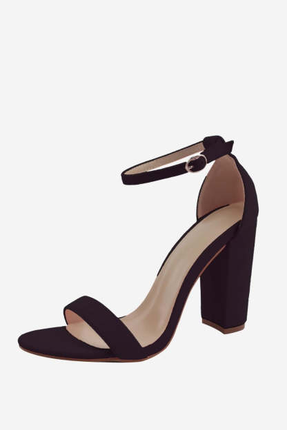 High Heel Sandals with a Single Chunky Strap