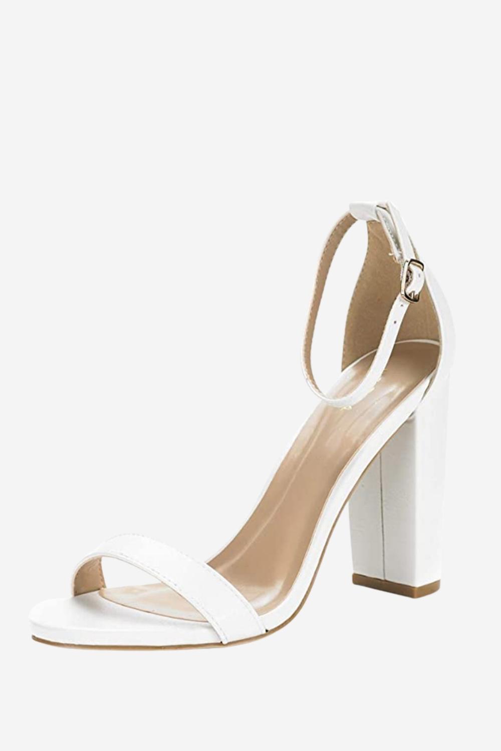 High Heel Sandals with a Single Chunky Strap