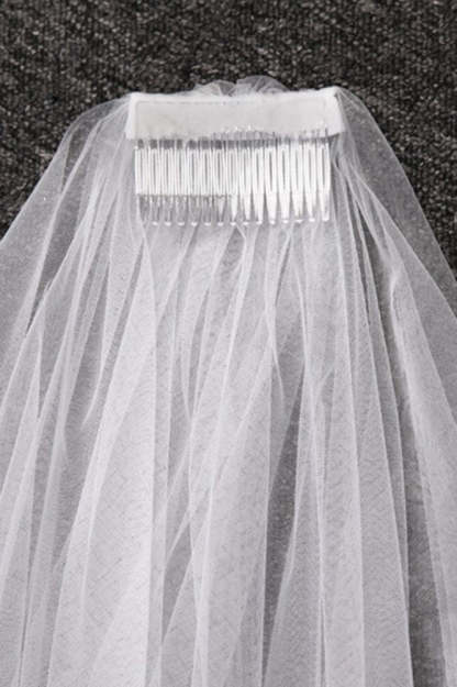 Cathedral Tulle Scalloped Edge 3*1.5M Wedding Veils with Appliques