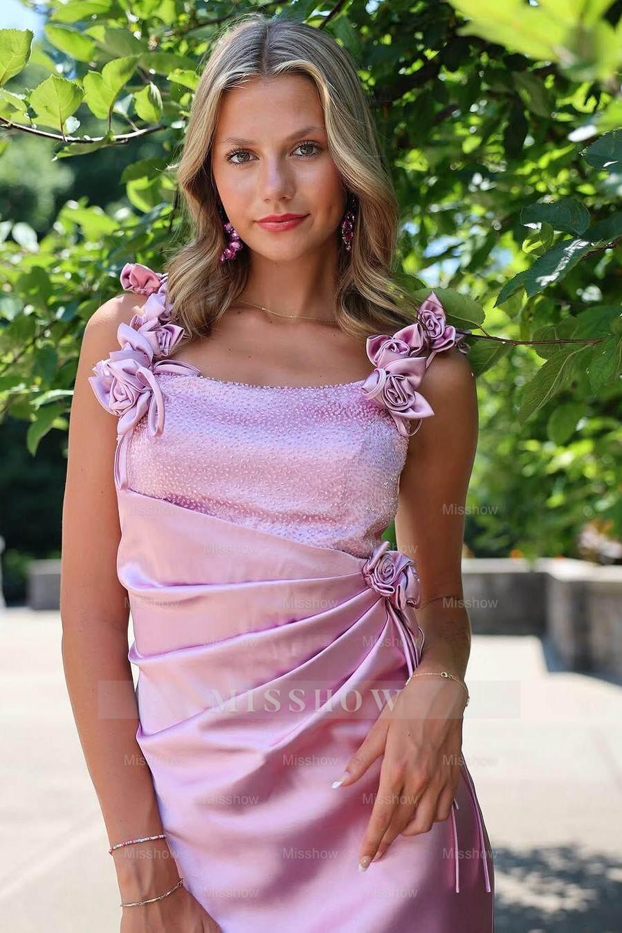 Charming Sleeveless Straps Mermaid Long Formal Dress With Pleated