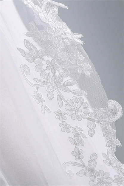 Fashion Tulle Lace Lace Applique Edge 1.7*1.5M Wedding Veils