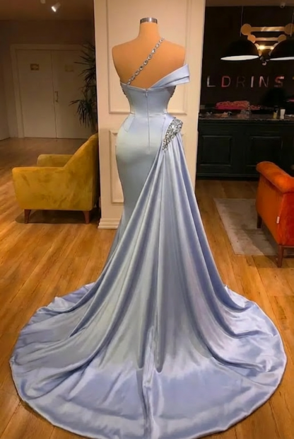 Glamorous Long Off-the-shoulder Lace Sequined Prom Dress With Slit