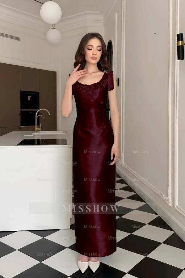 Glamorous Straps Sleeveless Long Formal Dress With Appliques Beading