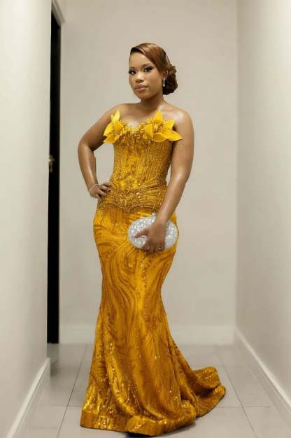 Gorgeous Long Red Mermaid Strapless Beaded Sleeveless Prom Dress