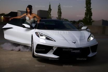 Gorgeous Long Silver Mermaid Beaded Diamond Prom Dress with Ruffles