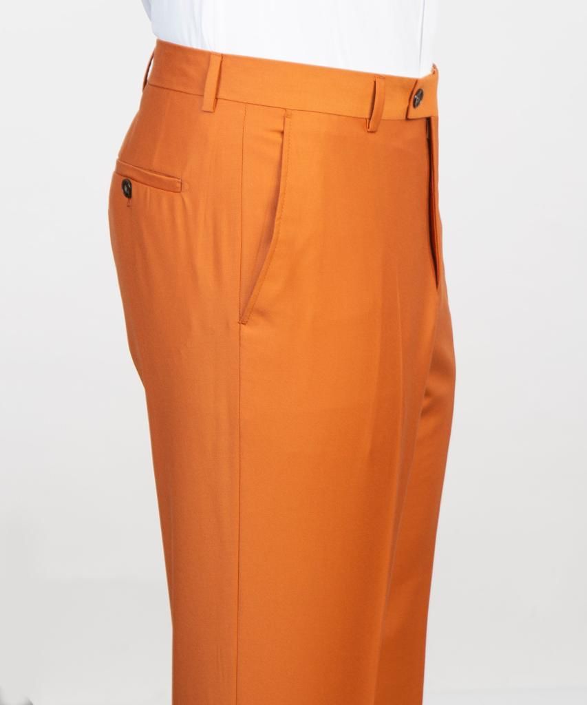 Stylish Orange Notched Lapel Two-Piece Prom Outfit