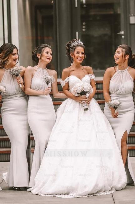 Off The Shoulder A-Line White Wedding Dress Romantic Bridal Gowns