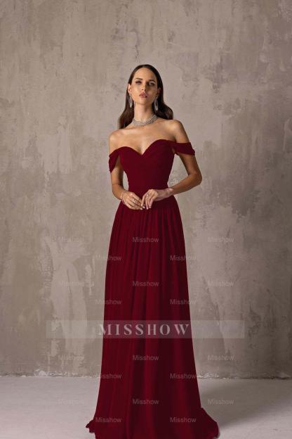 Off the Shoulder Strapless Sleeveless Long Formal Dress With Ruffles