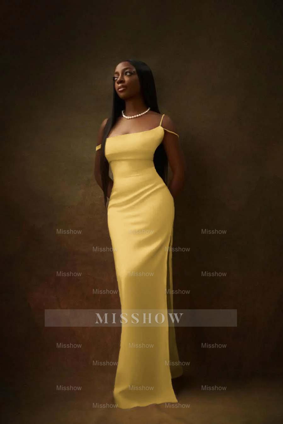 One Shoulder Sleeveless Split Long Formal Dress With Pleated Beading