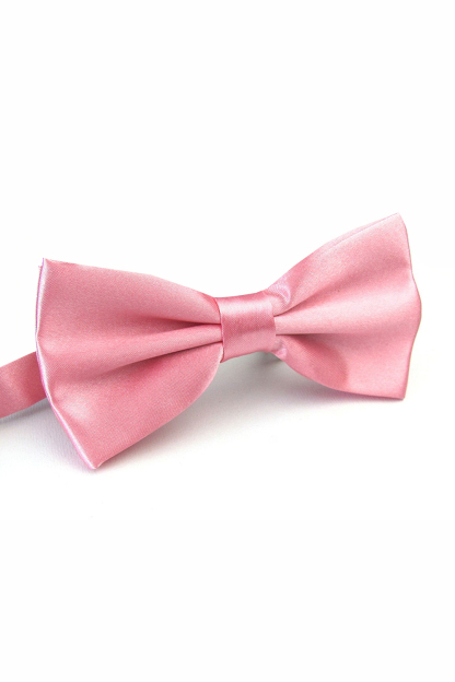 Adjustable Satin Prom Bow Tie in Light Pink