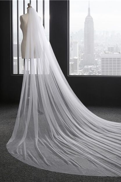 Princess Cute Lace Cut Edge 1.5*3M Wedding Veils with Appliques