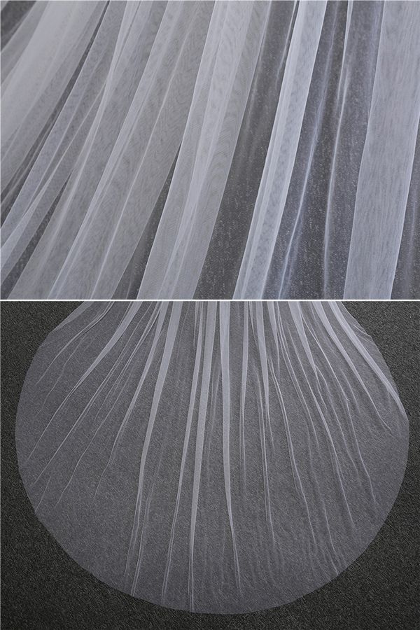 Princess Cute Lace Cut Edge 1.5*3M Wedding Veils with Appliques