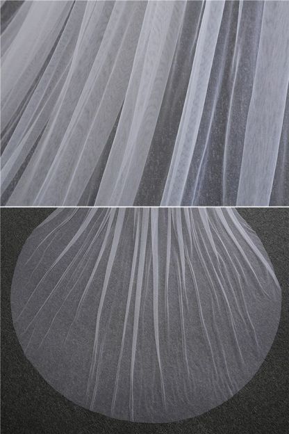 Princess Cute Lace Cut Edge 1.5*3M Wedding Veils with Appliques