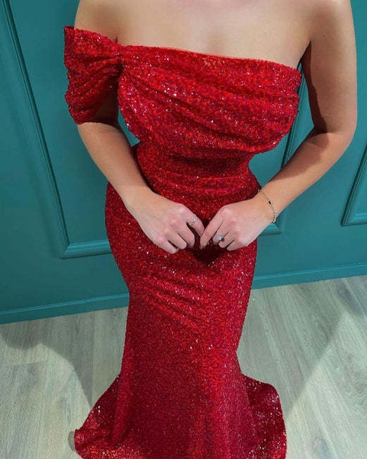 Prom Evening Dresses long red | Evening dresses glitter