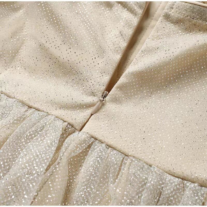 Elegant A-line Sweetheart Sparkling Tulle Graduation Dress