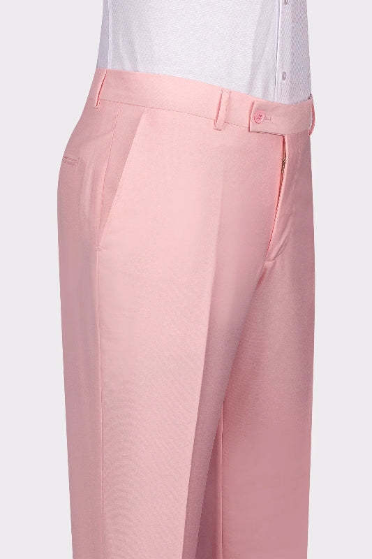 Sophisticated Candy Pink Shawl Lapel Double-Breasted Suit
