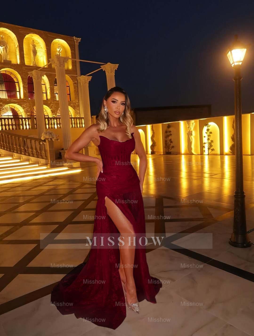 Strapless Sleeveless Long Mermaid Formal Dress With Split Appliques