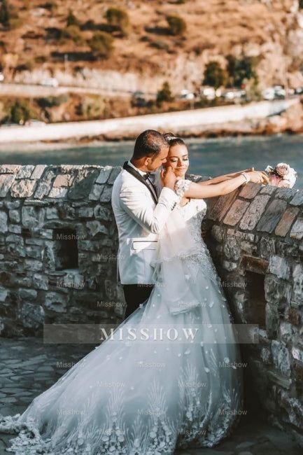 Summer Bohi Chiffon Flowy sleeveless Tulle Wedding Dress