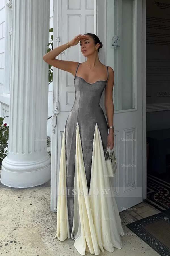 Sweetheart Spaghetti Strap Sleeveless Long Formal Dress With Ruffles