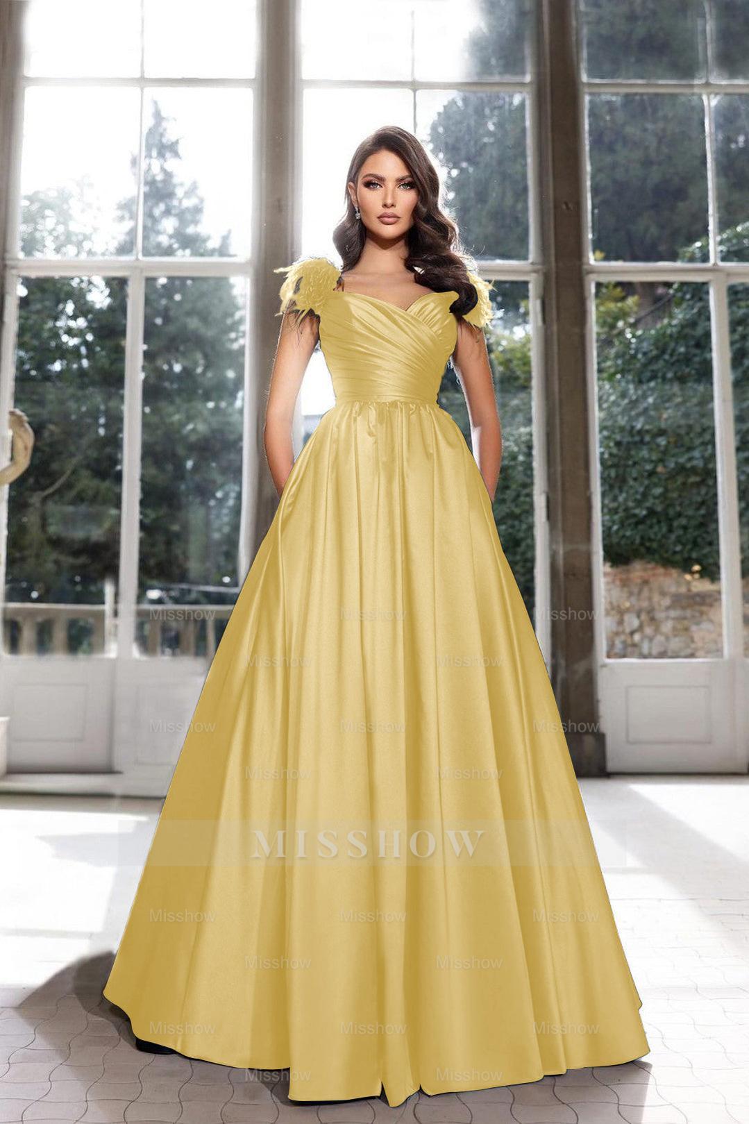 Tassel Sleeveless Straps A Line Long Formal Dress Pleated Dark Navy