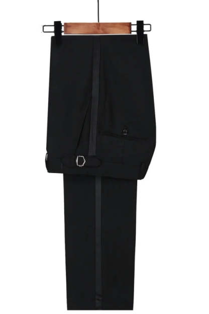 Stylish Purple Sequined Shawl Collar Three-Piece Wedding Ensemble