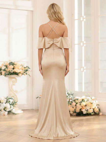 Trumpet Mermaid Spaghetti Straps Sweetheart Bridesmaid Dresses With Ruched