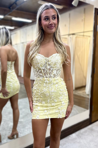 Sheath Sweetheart Purple Short Cocktail Dress With Appliques