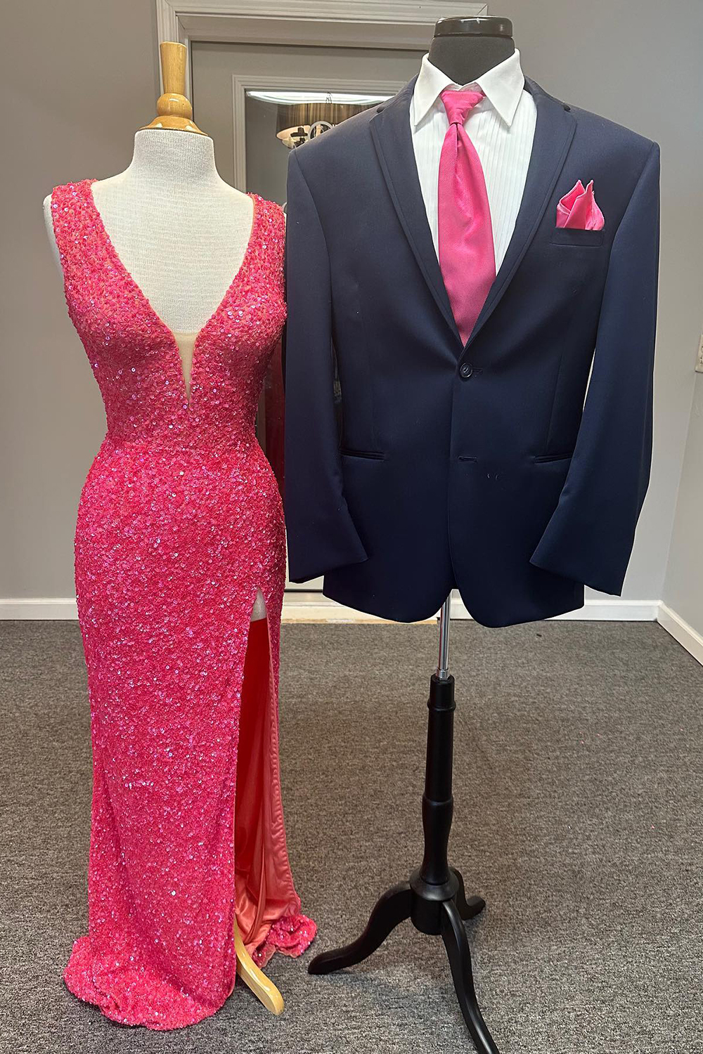 Men's Formal Navy Blazer with Notched Lapel for Prom