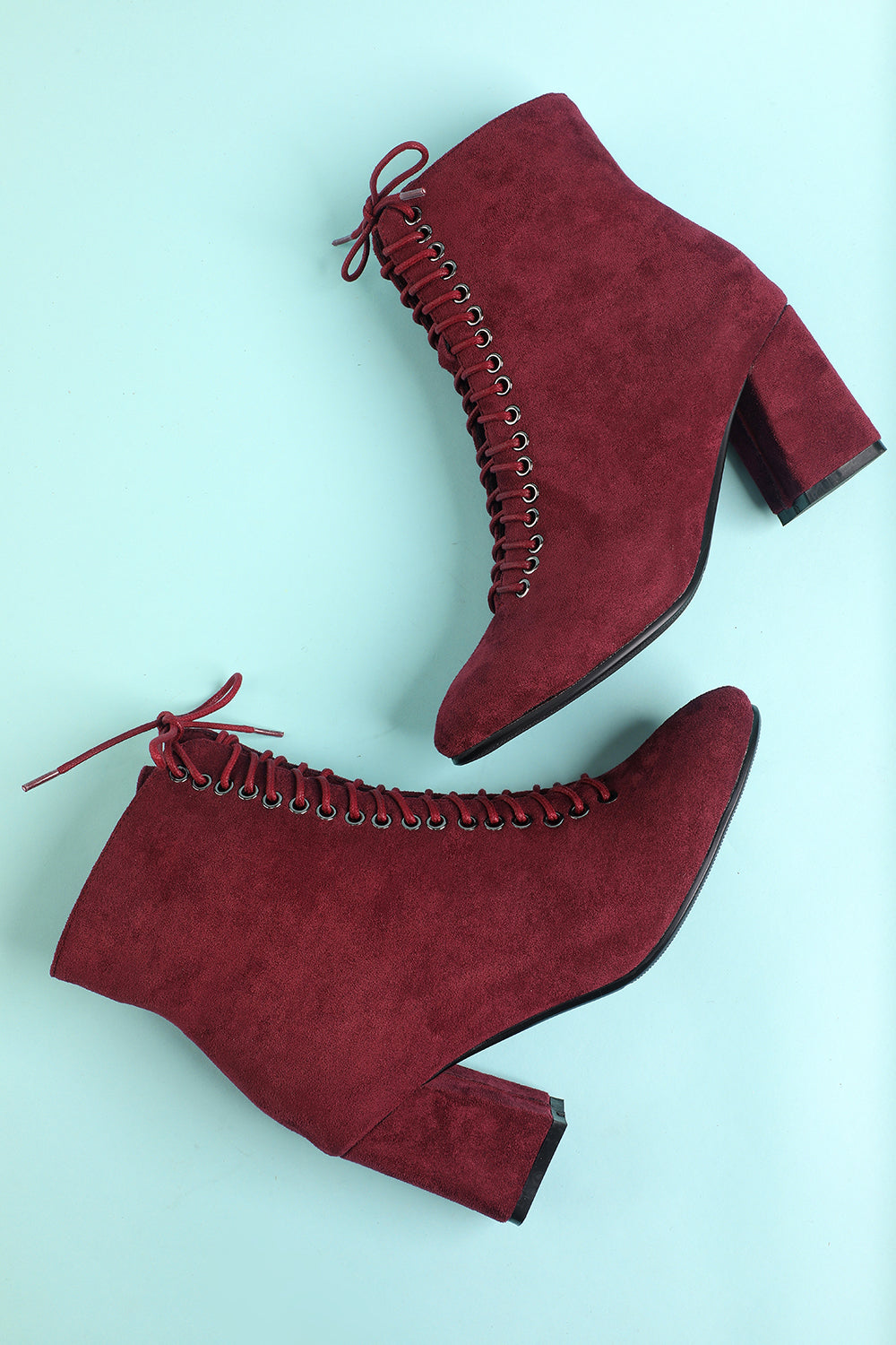 Burgundy Martin Boots for Women
