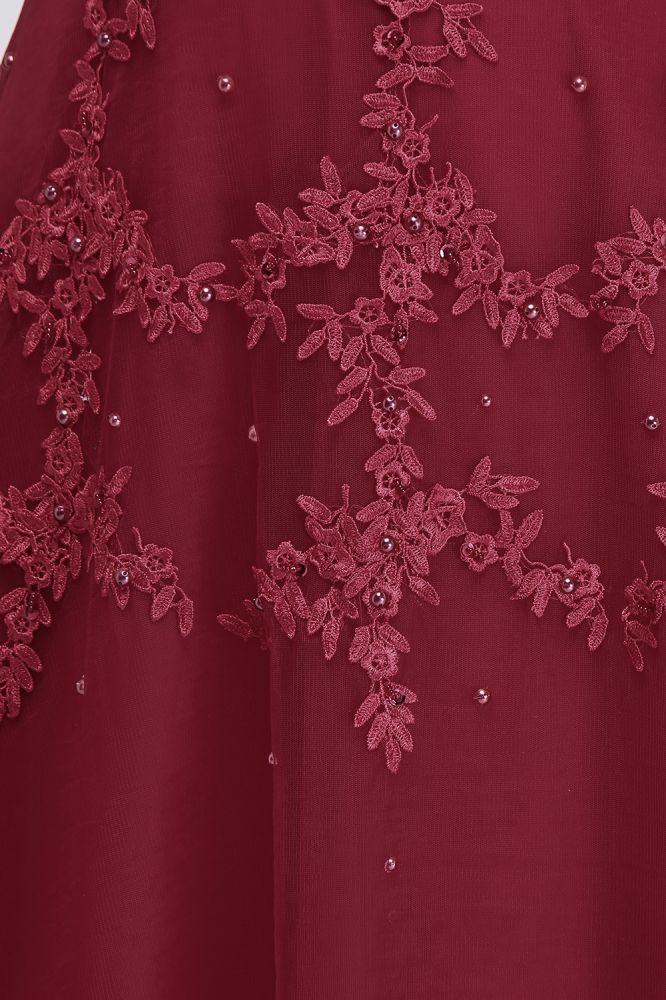 A-Line Crew Floor Length Sleeveless Plus size Tulle Appliqued Graduation Dresses with Crystals