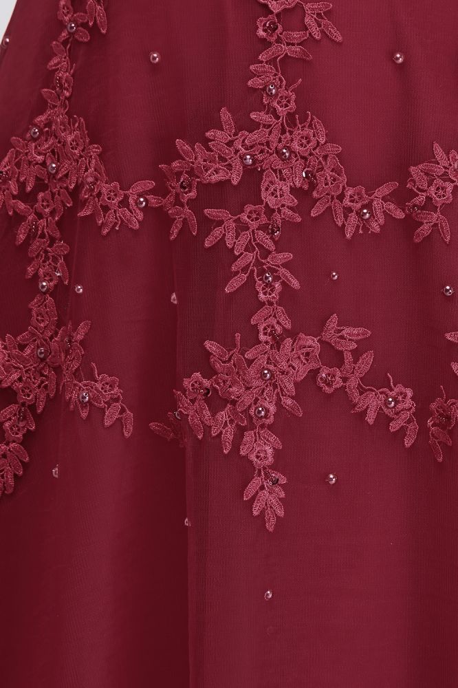 A-Line Crew Floor Length Sleeveless Plus size Tulle Appliqued Graduation Dresses with Crystals