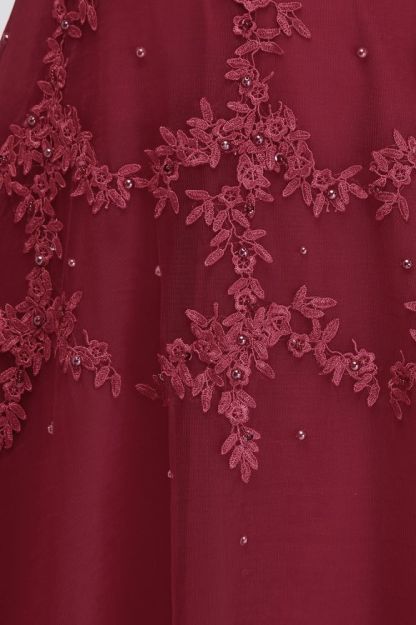 A-Line Crew Floor Length Sleeveless Plus size Tulle Appliqued Graduation Dresses with Crystals