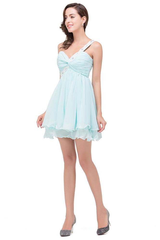 A-line One Shoulder Chiffon Cocktail Dress