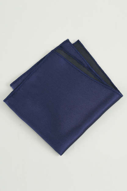 Pocket Square in Navy Silk