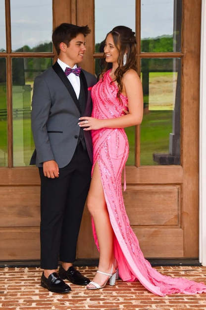 Dark Grey Men's Party Suits with Shawl Lapel and One Button