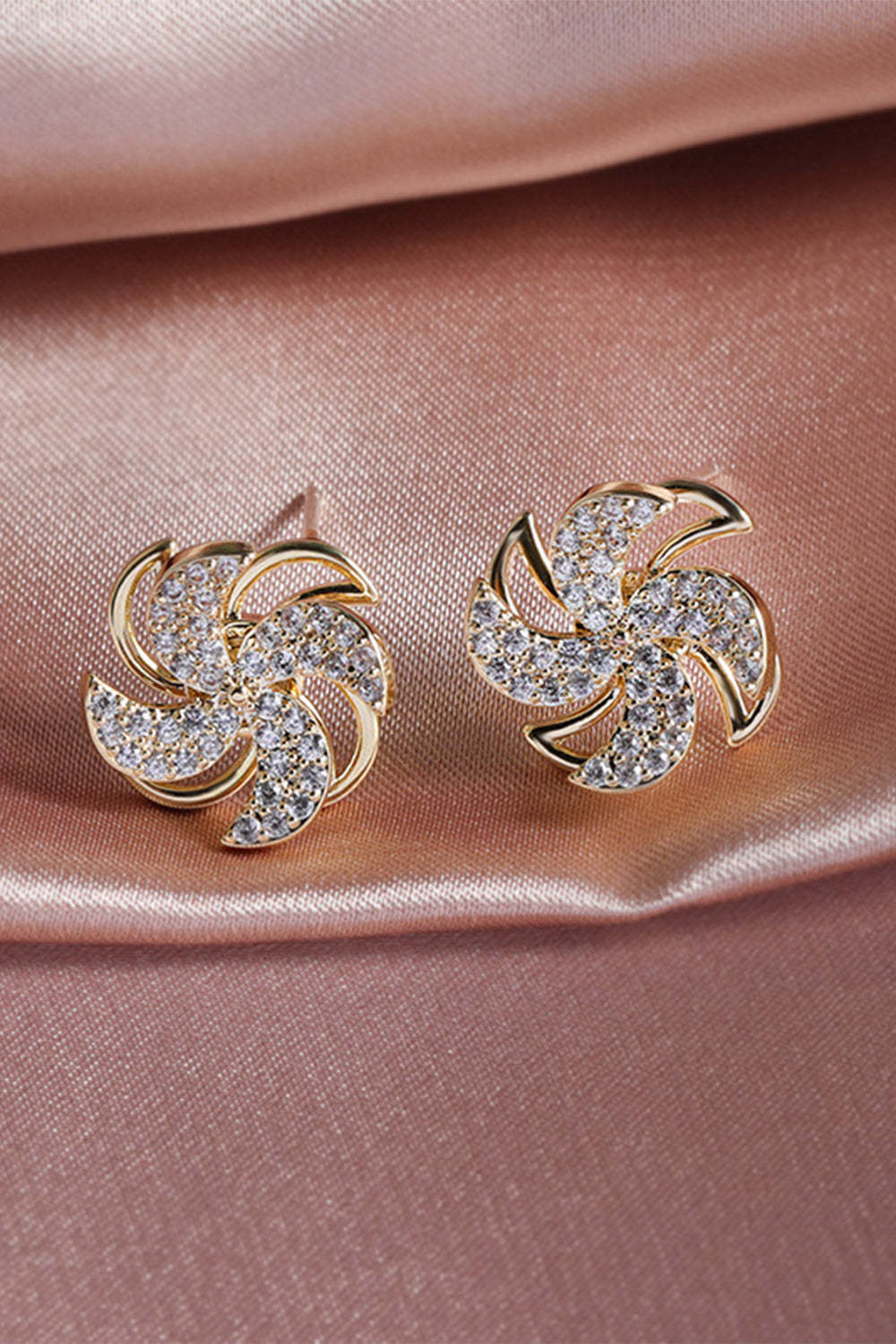 Earrings with Golden Beads