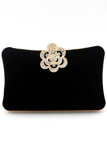 Shoulder Bag in Burgundy Velvet with Chain Strap