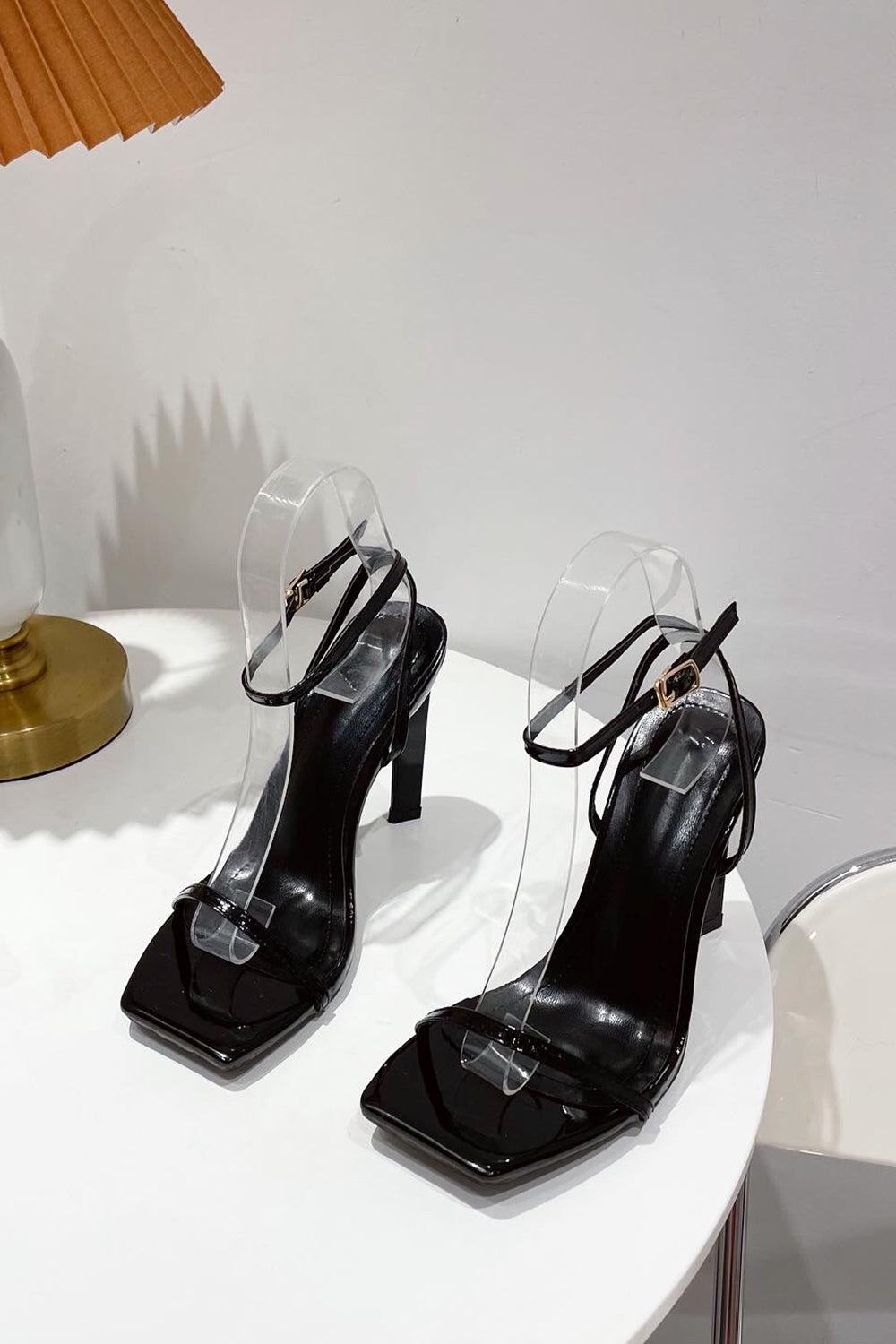 Thick High Heels with Square Head in One Word