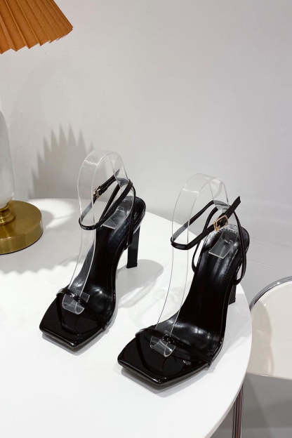 Thick High Heels with Square Head in One Word